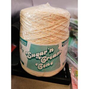 1 Lb. 100%Cotton 4ply Vanilla Cream Lot#4976 #930HC Lily Craft Vtg